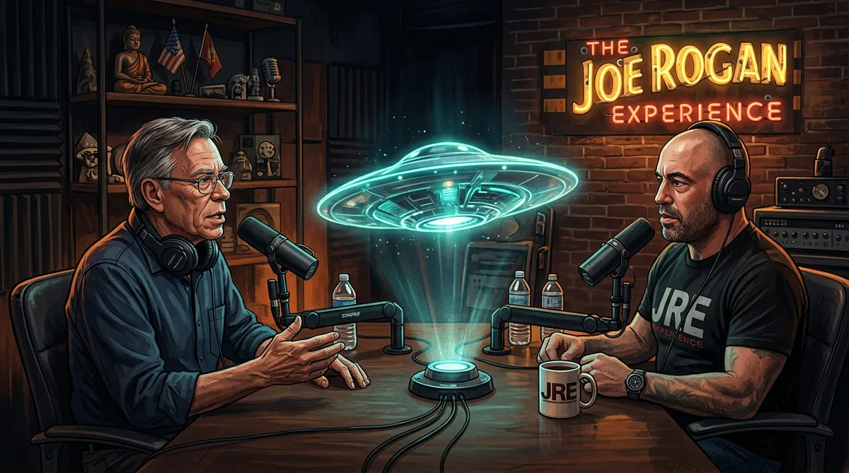 Bob Lazar and Joe Rogan during JRE #2479