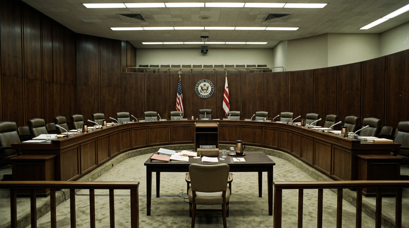 The Senate hearing room where CIA Director Turner testified about the surviving MK Ultra documents in 1977